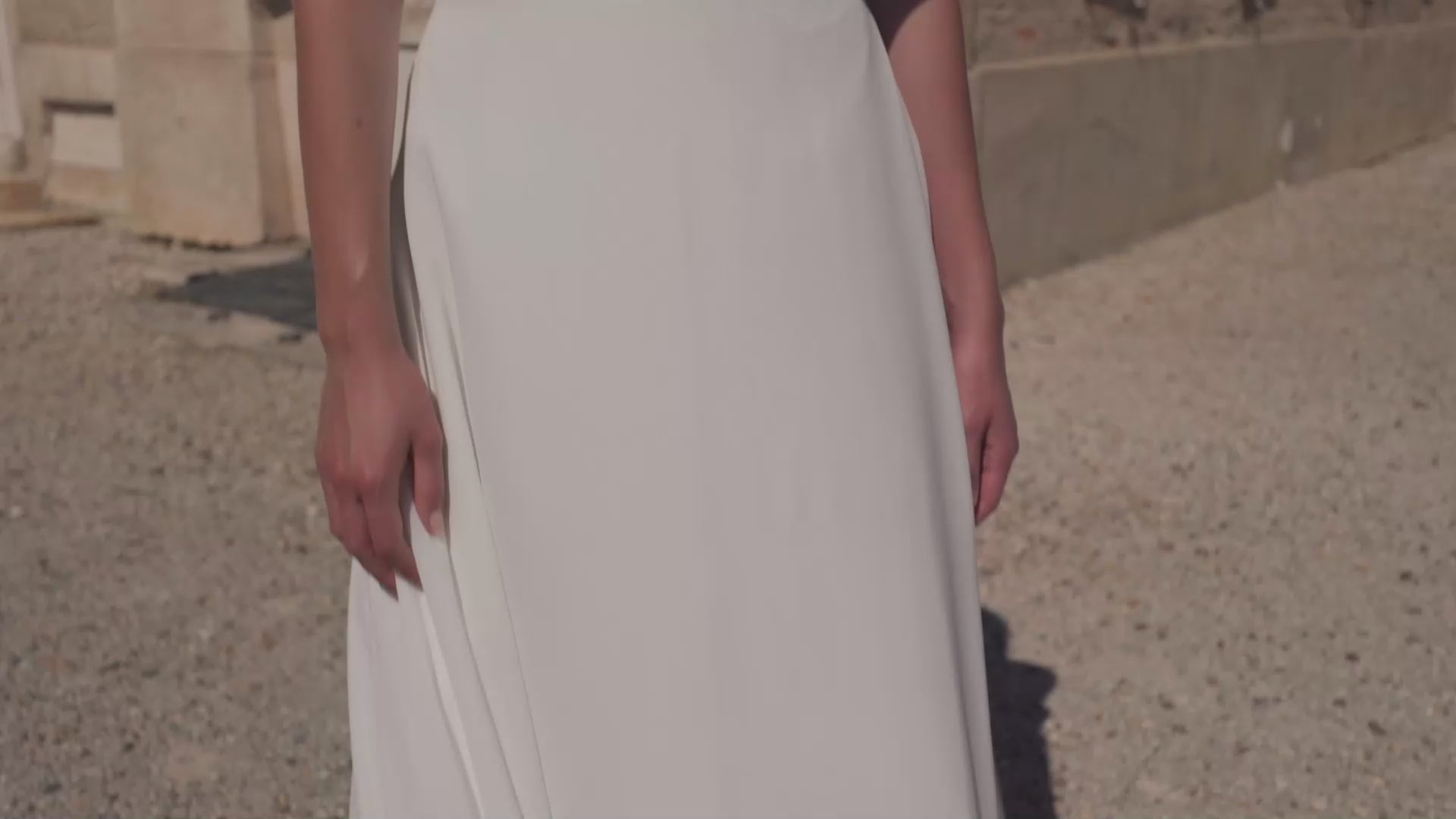 A-Line Bridal Gown with Cuffed Off-The-Shoulder Neckline
